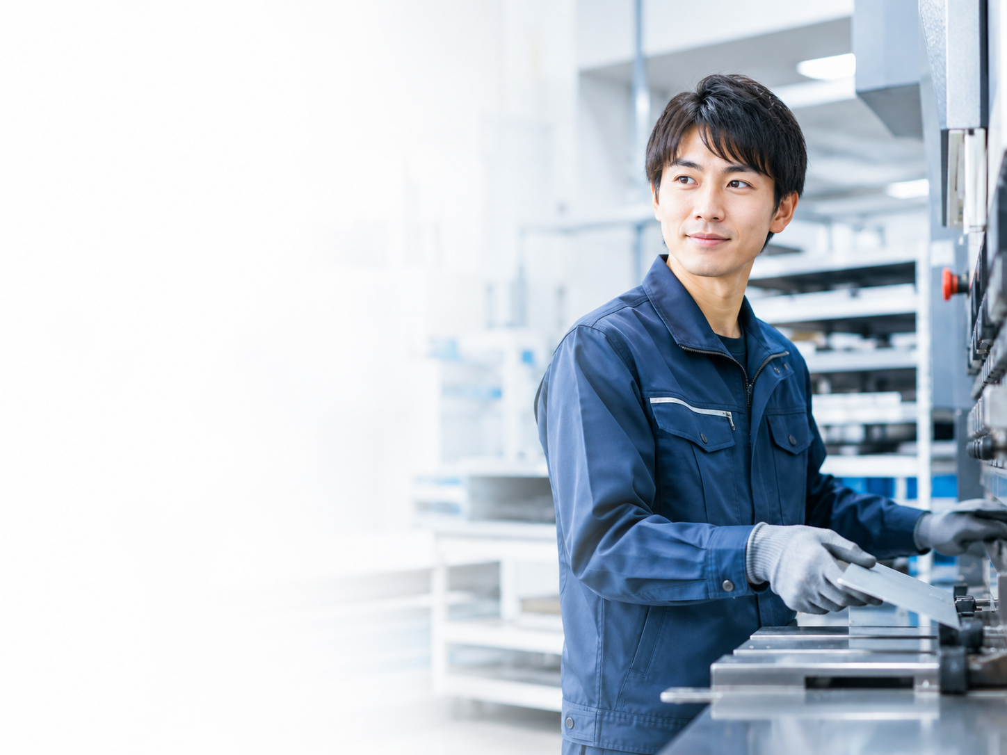 製造職として金属加工を行うスタッフ